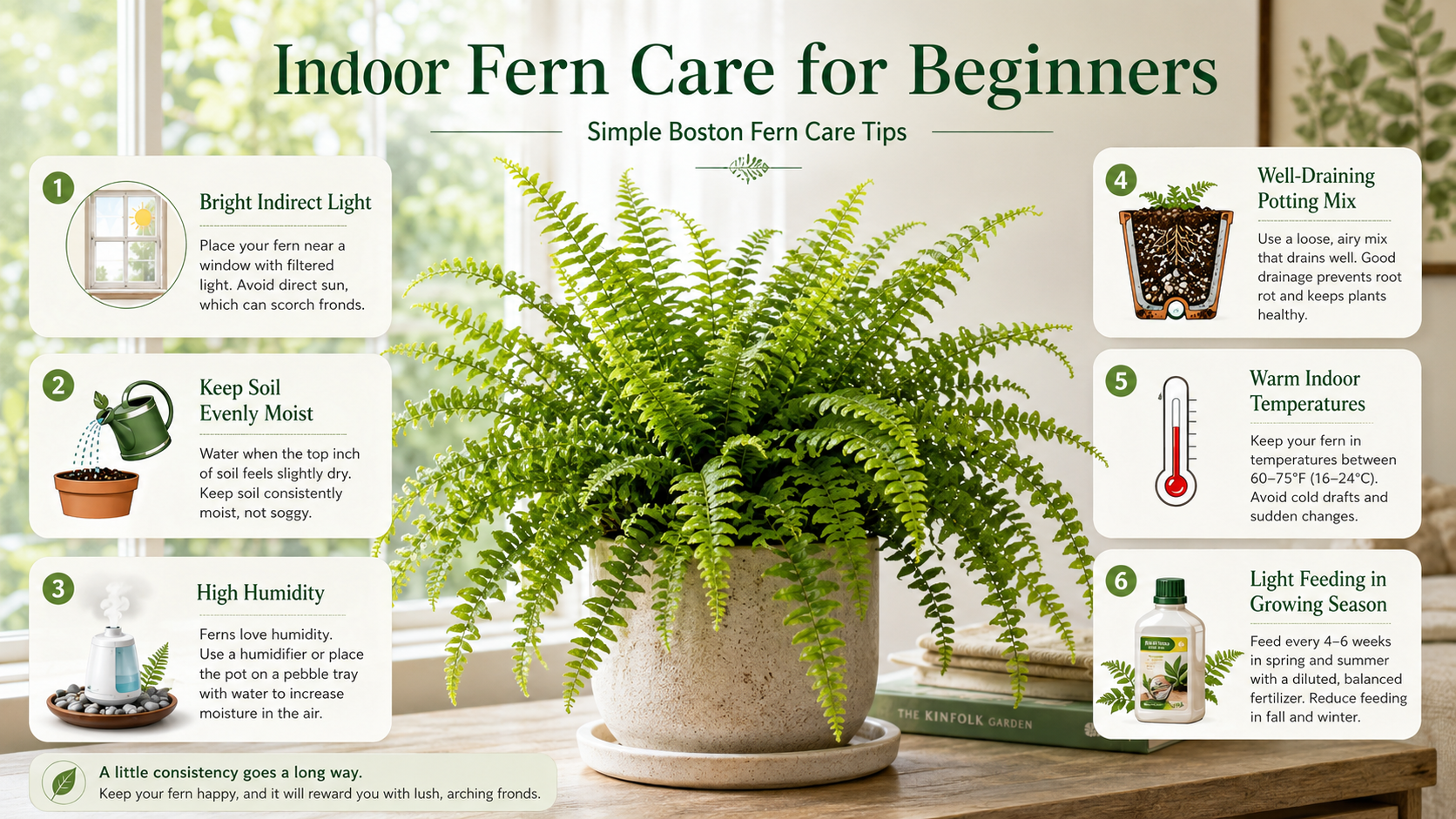 Indoor Fern Care for Beginners: How to Grow a Healthy Boston Fern